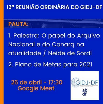 reuniao ordinaria GIDJ DF